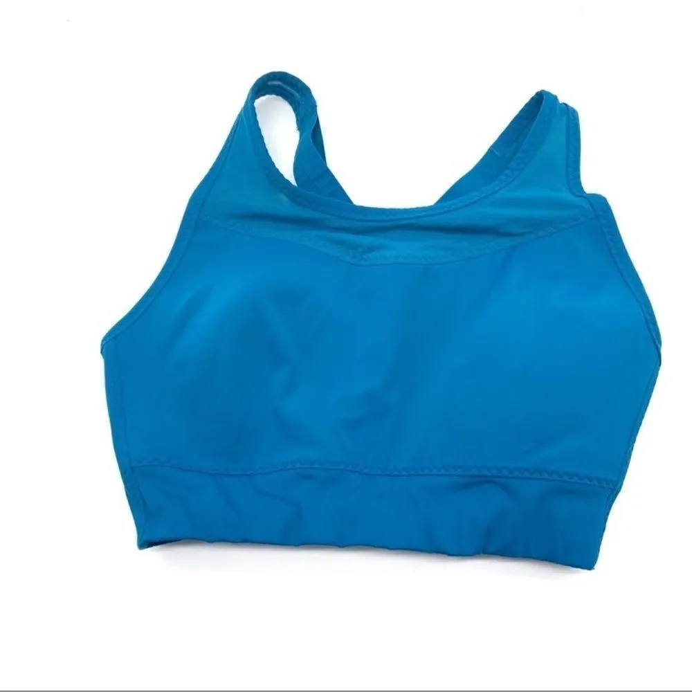 Athleta Gigi Bra Teal High Neck S